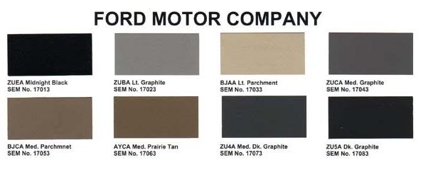 Ford Interior Color Code Chart